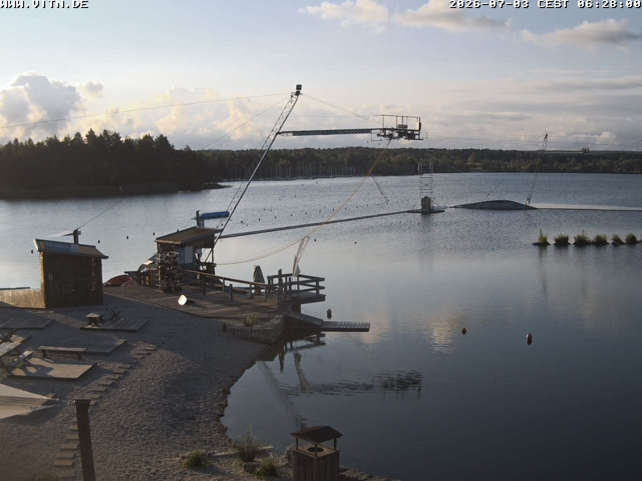 Archiv Foto Webcam Wakeboard- und Wasserskianlage am Steinberger See
