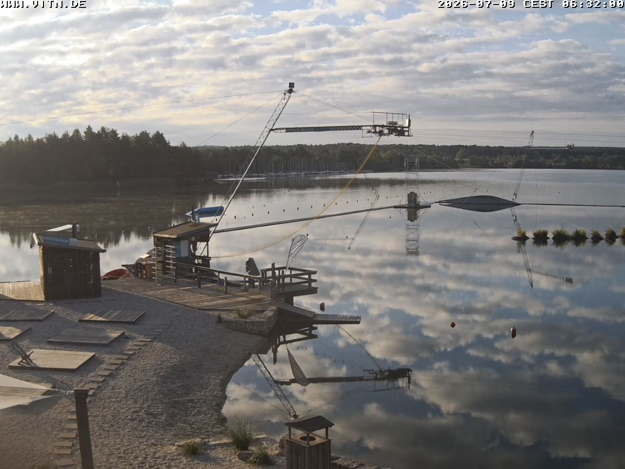 Archiv Foto Webcam Wakeboard- und Wasserskianlage am Steinberger See