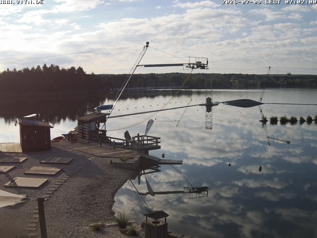 Archiv Foto Webcam Wakeboard- und Wasserskianlage am Steinberger See