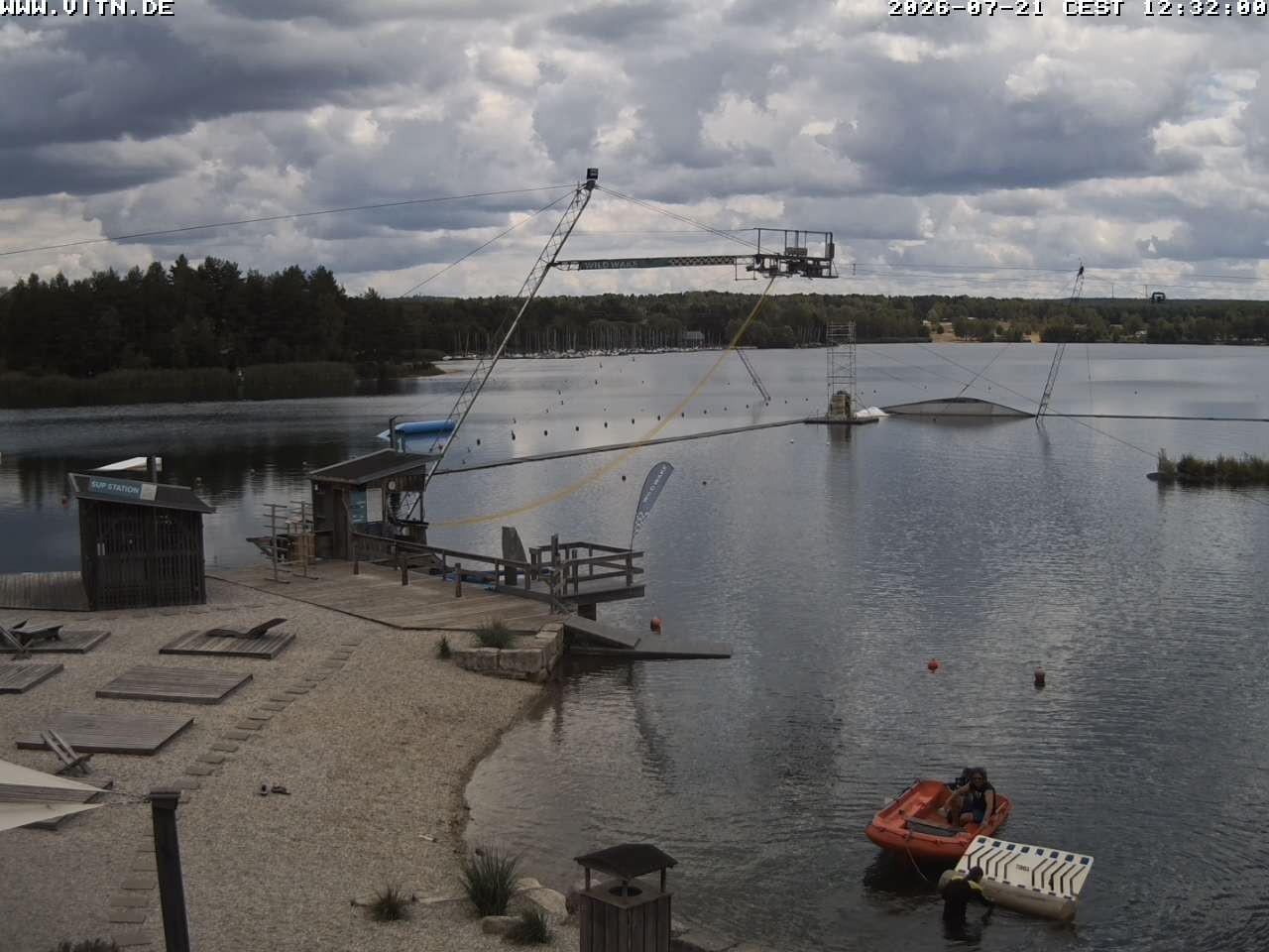 Archiv Foto Webcam Wakeboard- und Wasserskianlage am Steinberger See