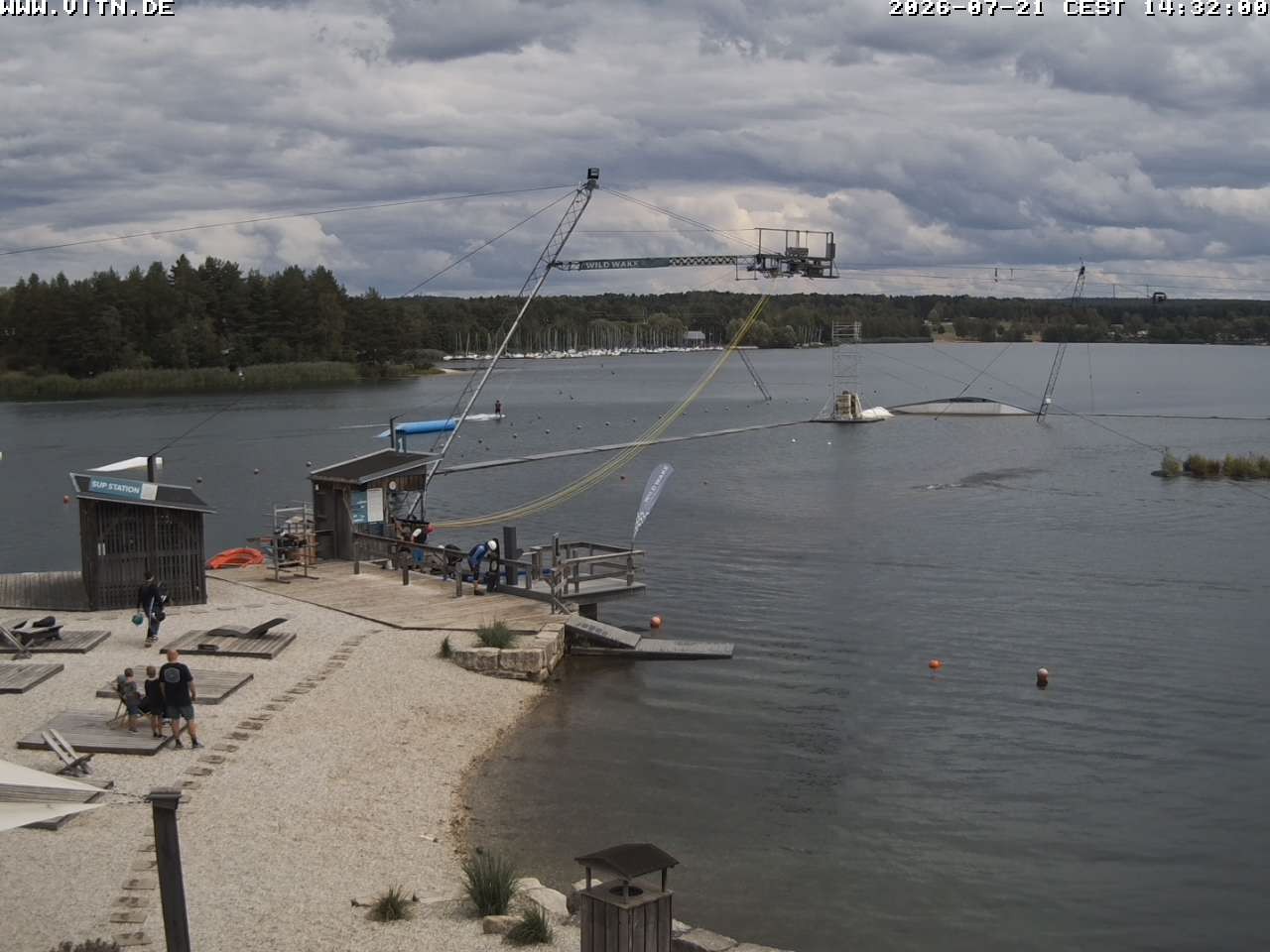 Archiv Foto Webcam Wakeboard- und Wasserskianlage am Steinberger See