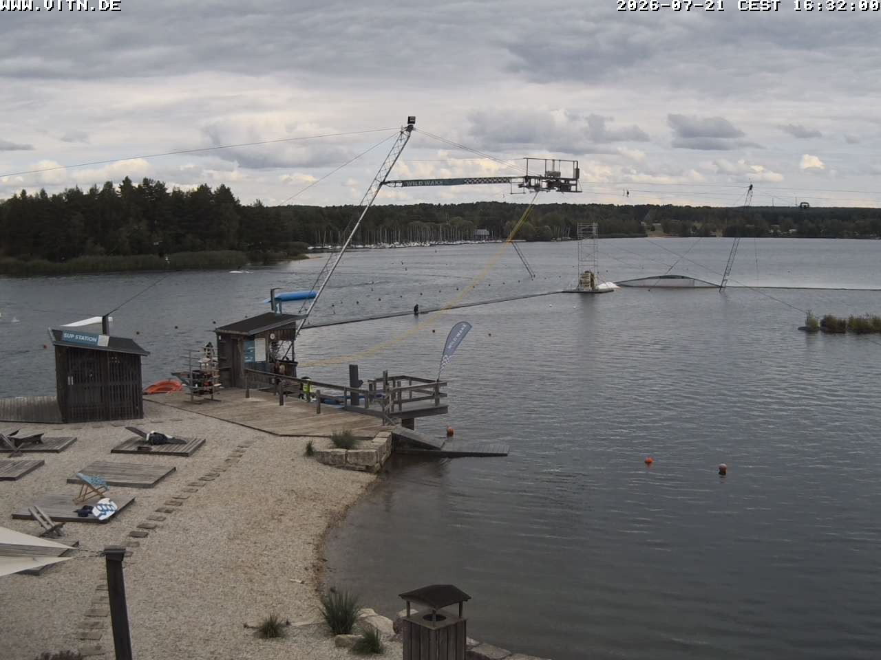 Archiv Foto Webcam Wakeboard- und Wasserskianlage am Steinberger See