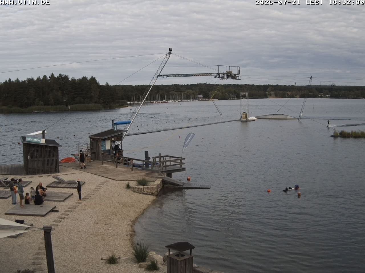 Archiv Foto Webcam Wakeboard- und Wasserskianlage am Steinberger See
