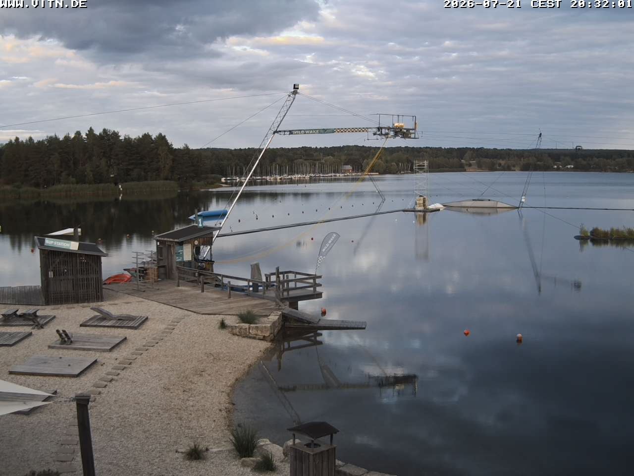 Archiv Foto Webcam Wakeboard- und Wasserskianlage am Steinberger See