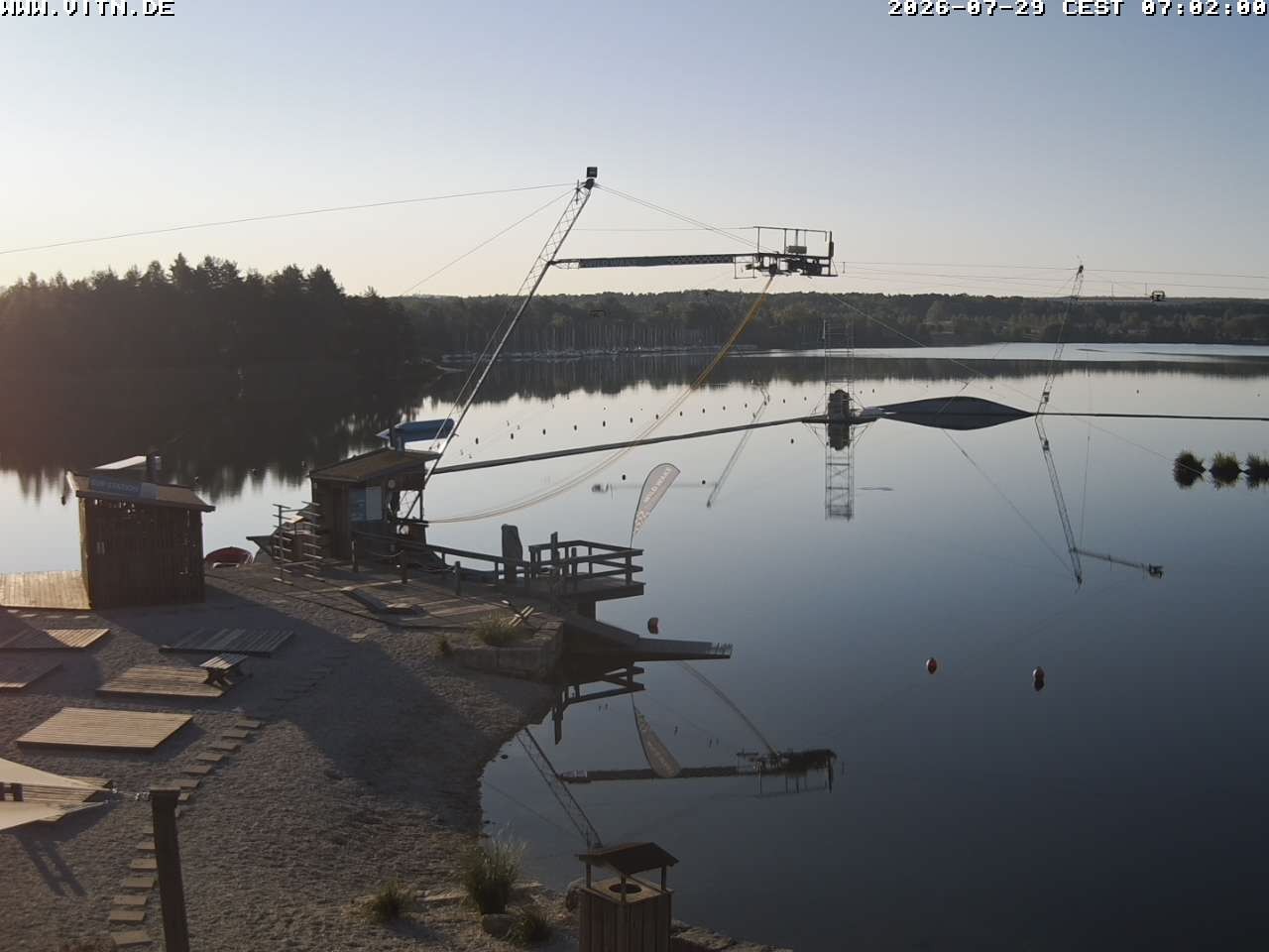Archiv Foto Webcam Wakeboard- und Wasserskianlage am Steinberger See