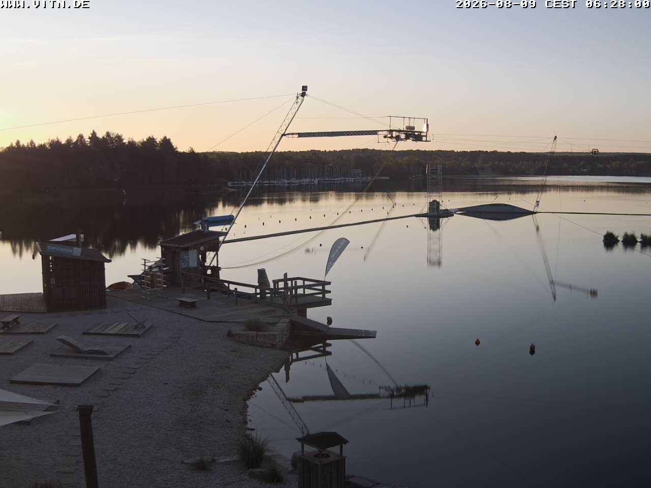 Archiv Foto Webcam Wakeboard- und Wasserskianlage am Steinberger See