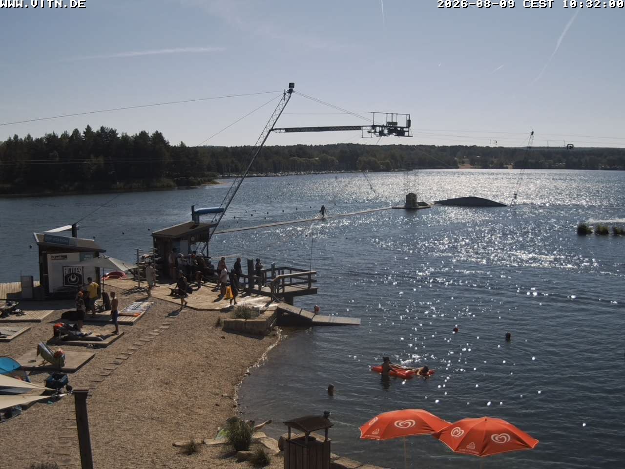 Archiv Foto Webcam Wakeboard- und Wasserskianlage am Steinberger See