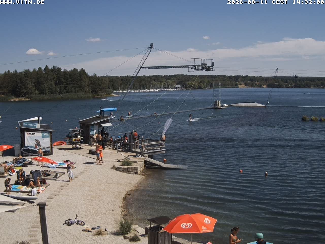 Archiv Foto Webcam Wakeboard- und Wasserskianlage am Steinberger See