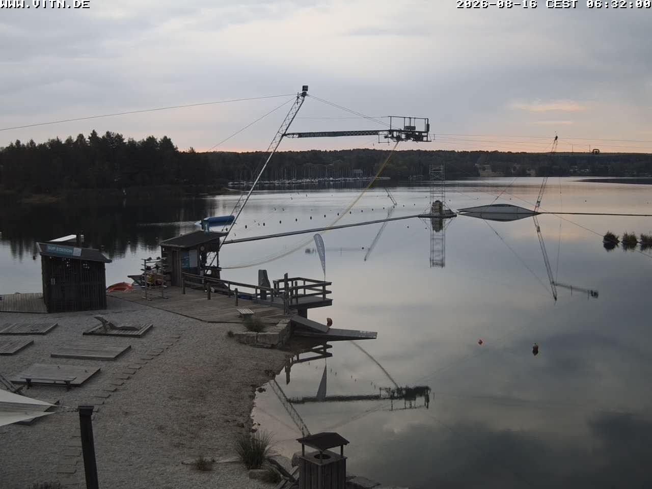 Archiv Foto Webcam Wakeboard- und Wasserskianlage am Steinberger See