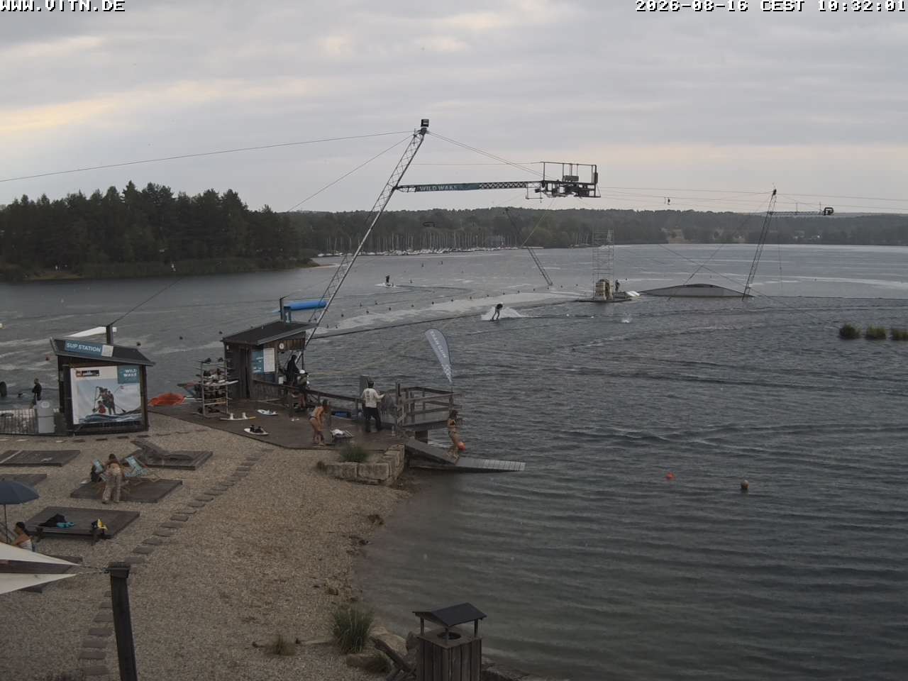 Archiv Foto Webcam Wakeboard- und Wasserskianlage am Steinberger See