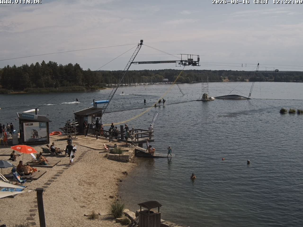 Archiv Foto Webcam Wakeboard- und Wasserskianlage am Steinberger See