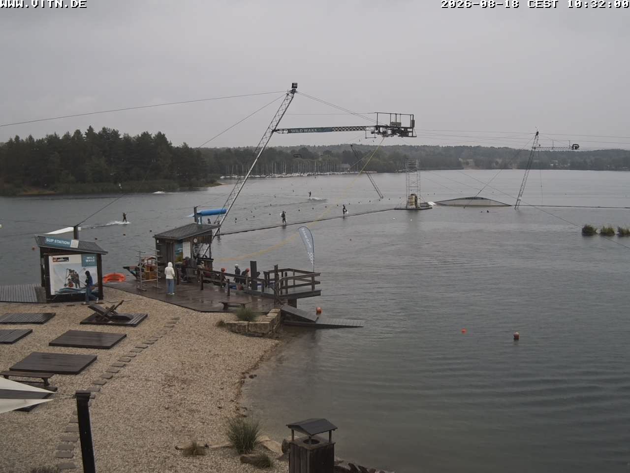 Archiv Foto Webcam Wakeboard- und Wasserskianlage am Steinberger See