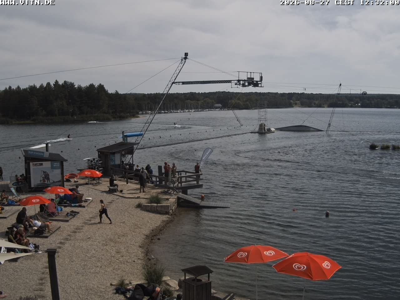 Archiv Foto Webcam Wakeboard- und Wasserskianlage am Steinberger See