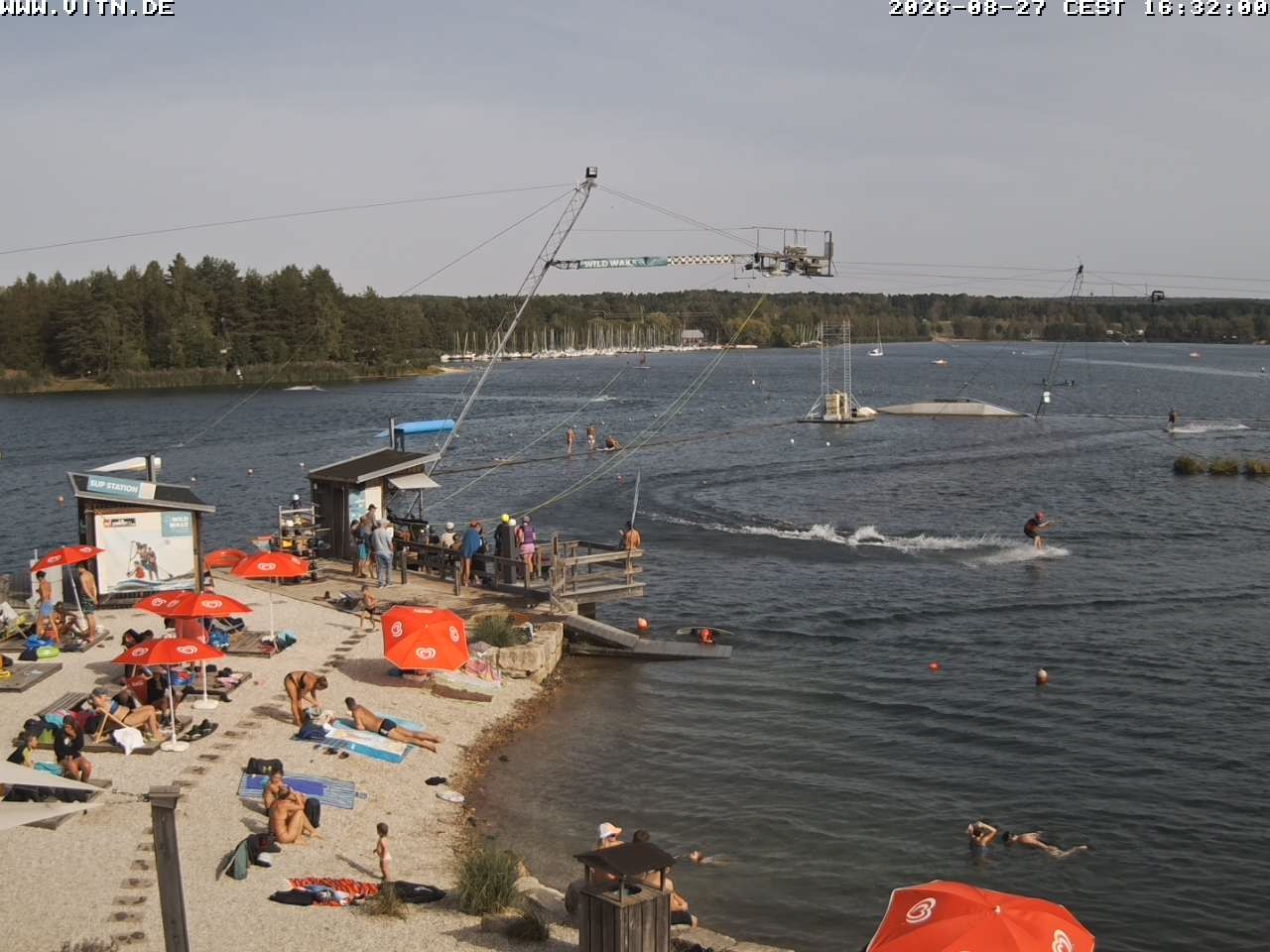 Archiv Foto Webcam Wakeboard- und Wasserskianlage am Steinberger See