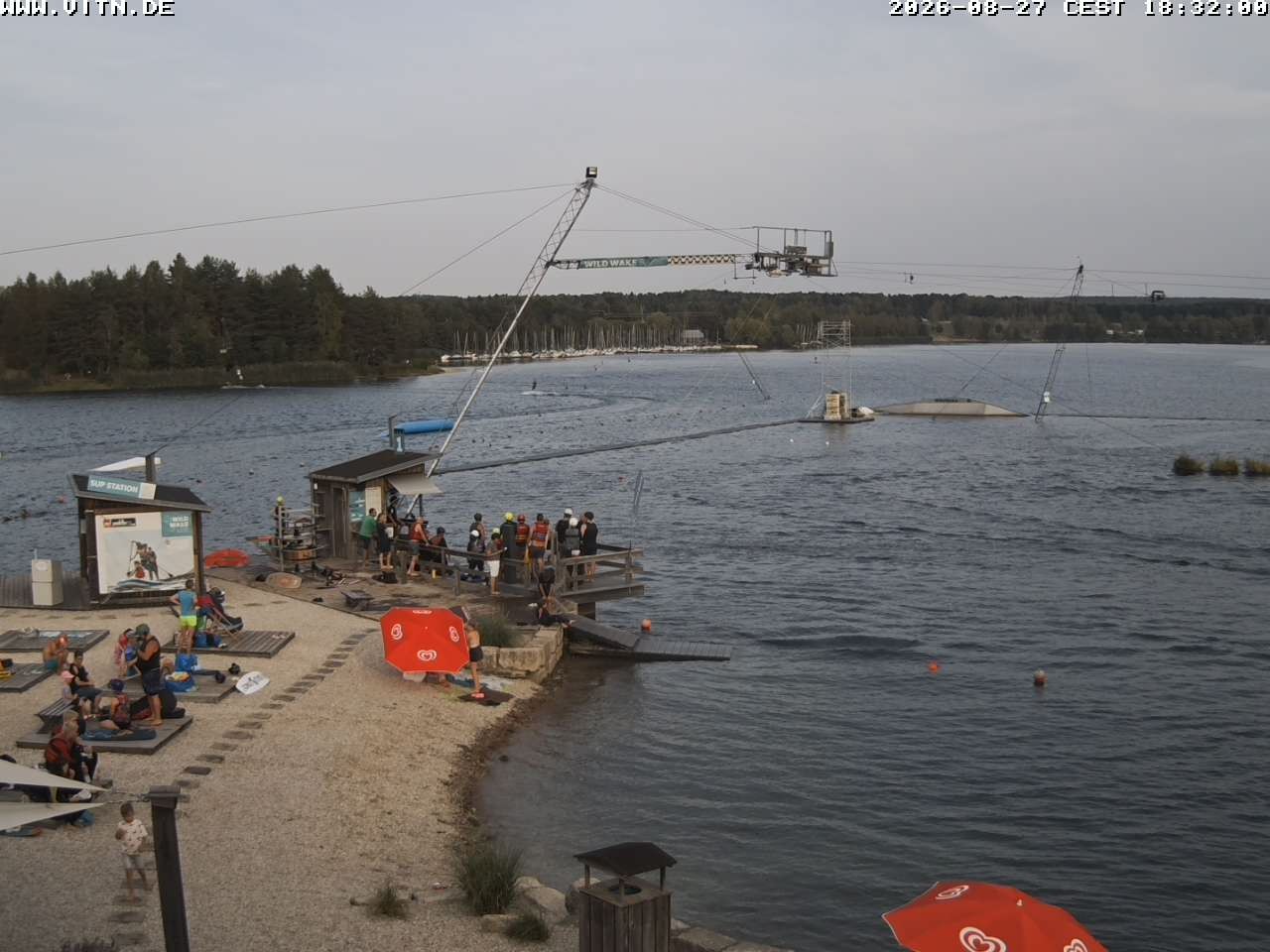 Archiv Foto Webcam Wakeboard- und Wasserskianlage am Steinberger See