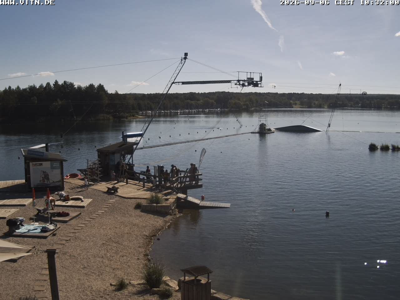 Archiv Foto Webcam Wakeboard- und Wasserskianlage am Steinberger See