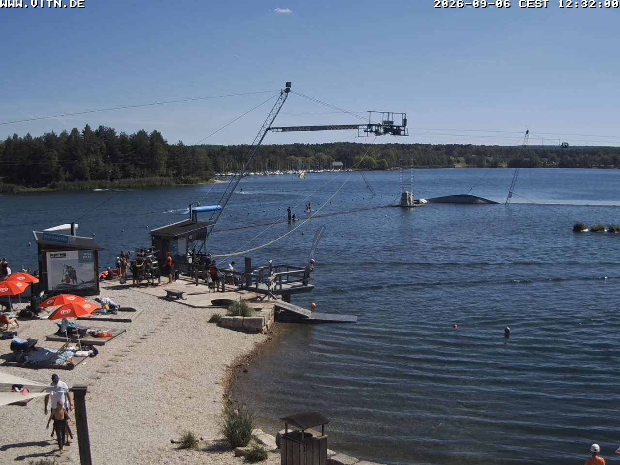 Archiv Foto Webcam Wakeboard- und Wasserskianlage am Steinberger See