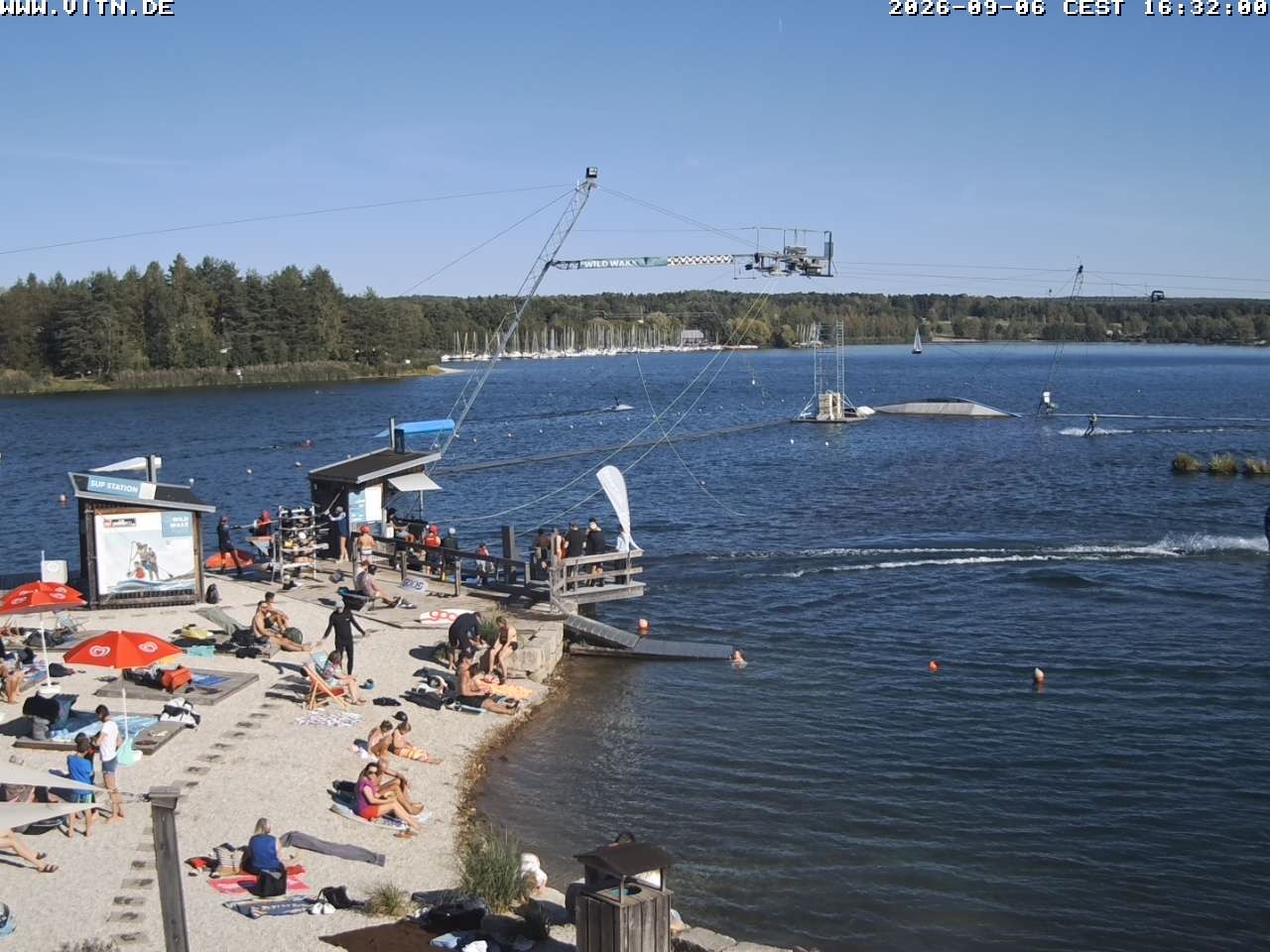 Archiv Foto Webcam Wakeboard- und Wasserskianlage am Steinberger See
