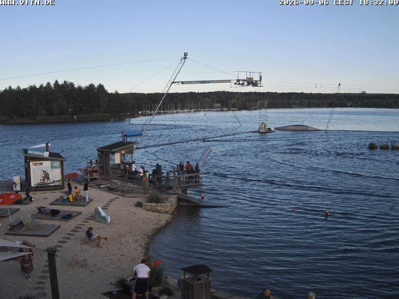 Archiv Foto Webcam Wakeboard- und Wasserskianlage am Steinberger See