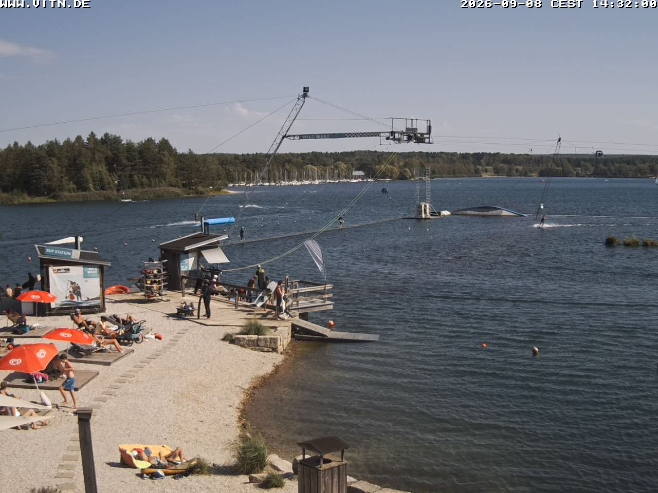 Archiv Foto Webcam Wakeboard- und Wasserskianlage am Steinberger See