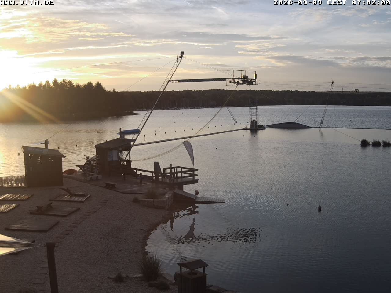 Archiv Foto Webcam Wakeboard- und Wasserskianlage am Steinberger See