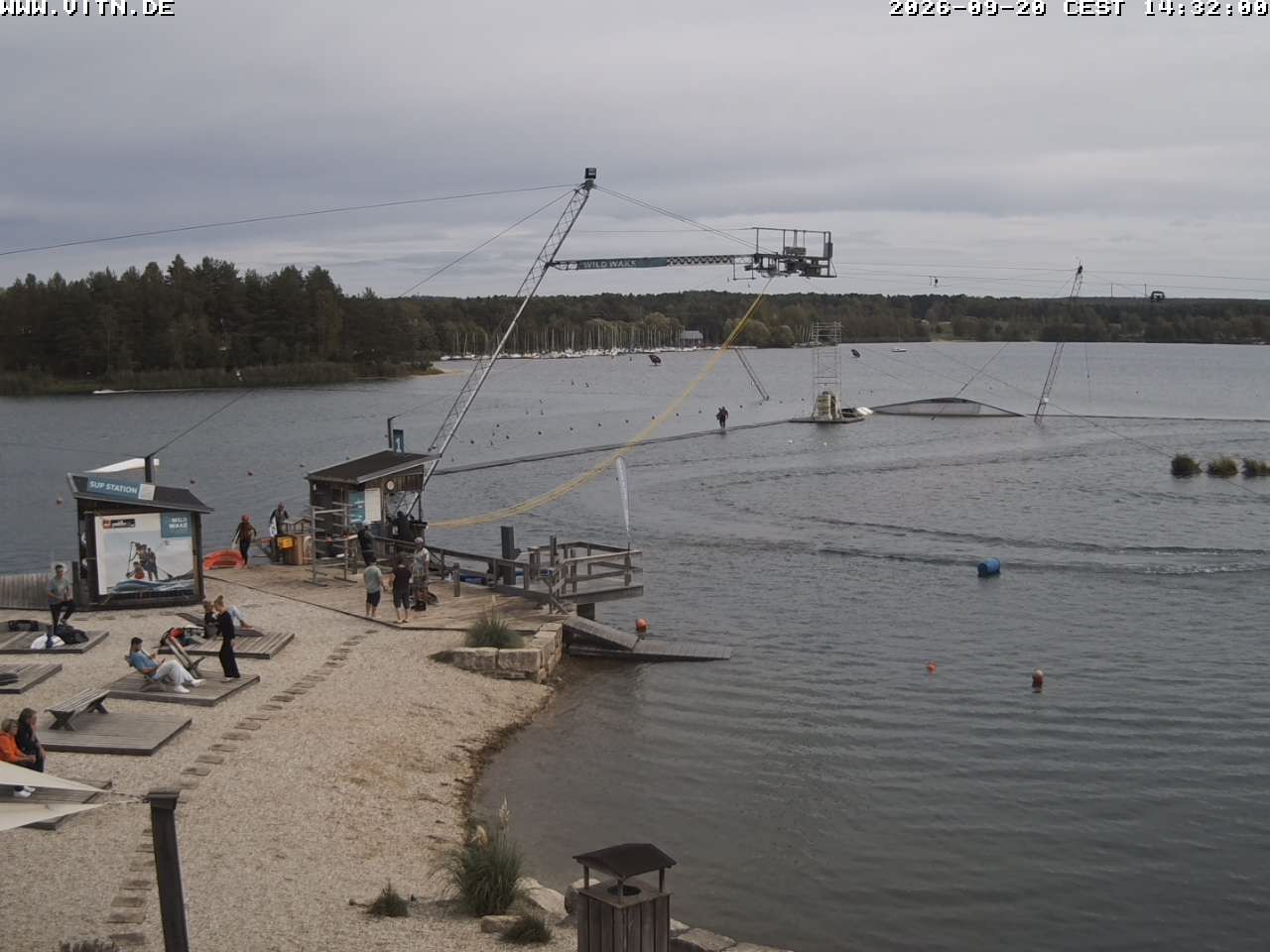 Archiv Foto Webcam Wakeboard- und Wasserskianlage am Steinberger See