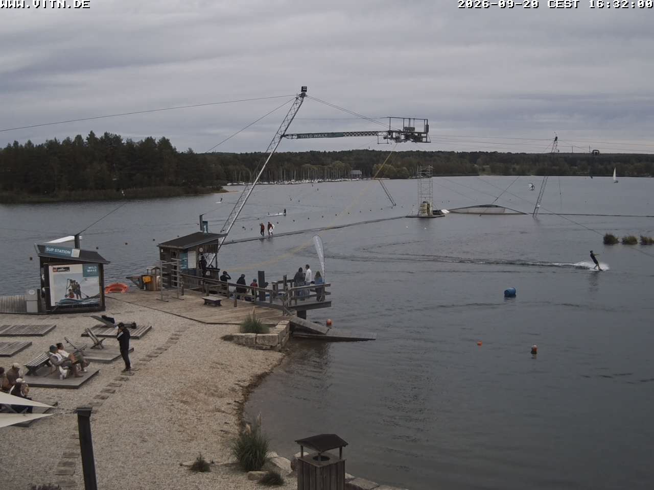 Archiv Foto Webcam Wakeboard- und Wasserskianlage am Steinberger See
