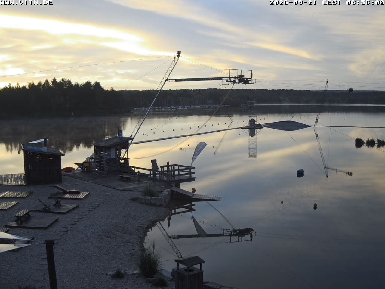 Archiv Foto Webcam Wakeboard- und Wasserskianlage am Steinberger See