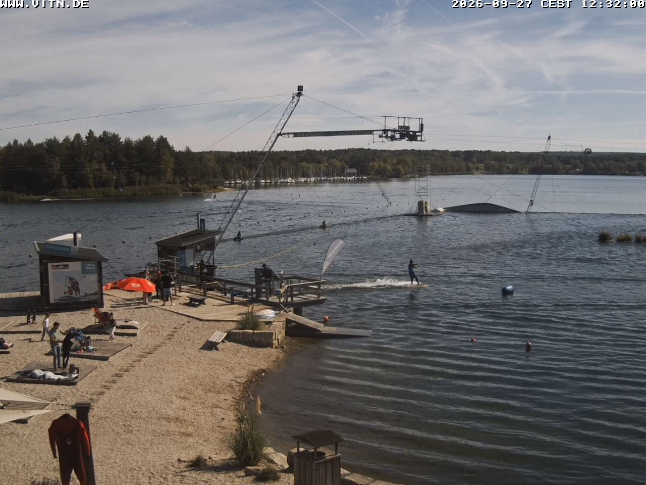 Archiv Foto Webcam Wakeboard- und Wasserskianlage am Steinberger See