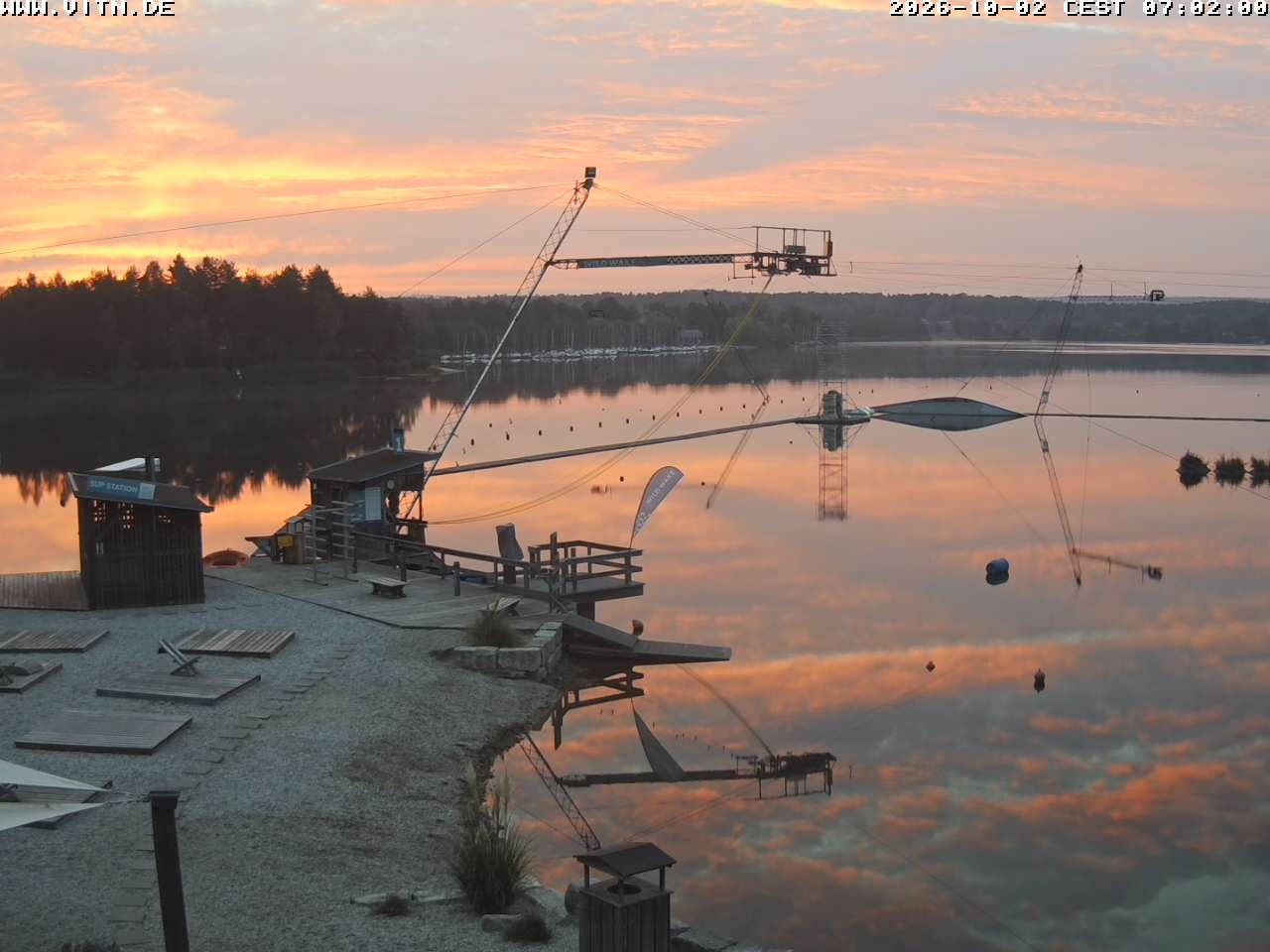 Archiv Foto Webcam Wakeboard- und Wasserskianlage am Steinberger See