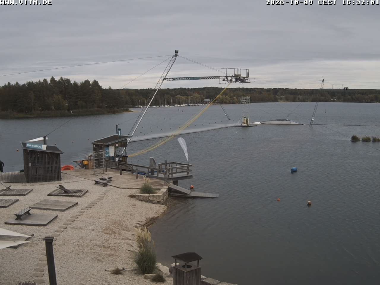 Archiv Foto Webcam Wakeboard- und Wasserskianlage am Steinberger See