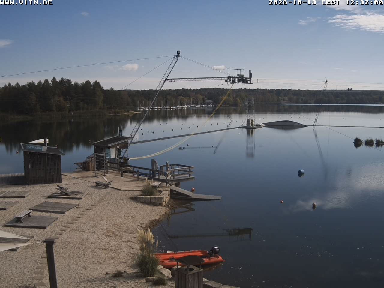 Archiv Foto Webcam Wakeboard- und Wasserskianlage am Steinberger See