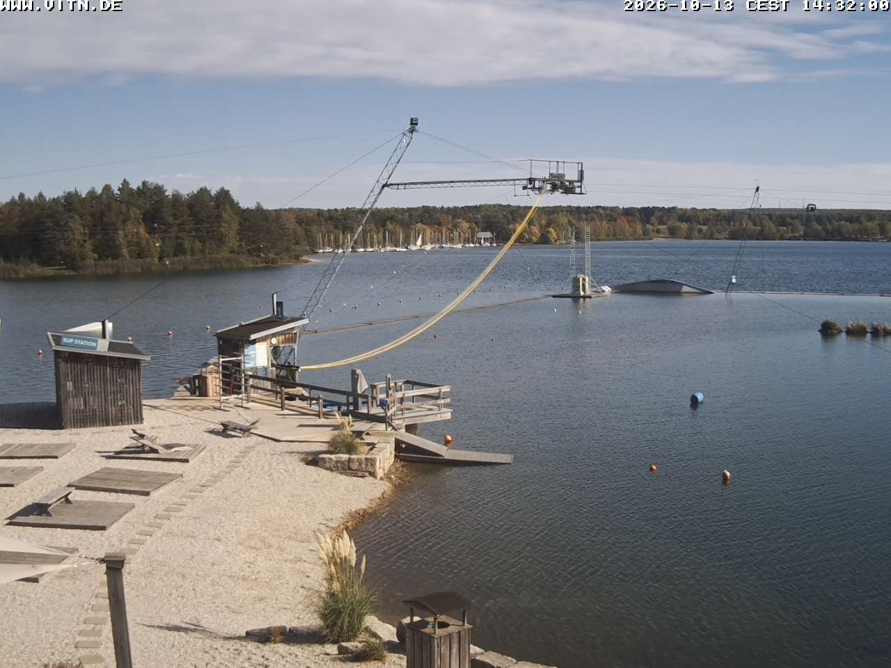 Archiv Foto Webcam Wakeboard- und Wasserskianlage am Steinberger See