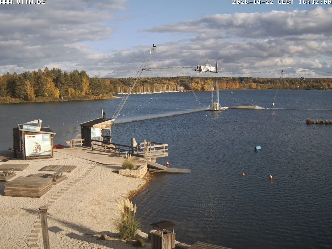 Archiv Foto Webcam Wakeboard- und Wasserskianlage am Steinberger See