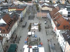 Archiv Foto Webcam Deggendorf mit Blick auf den oberen Stadtplatz