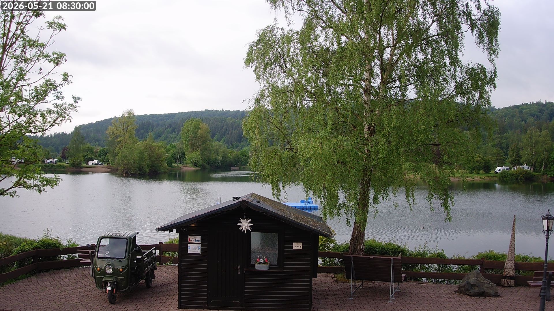Archived image Webcam Lake Edersee: Camping Park Teichmann