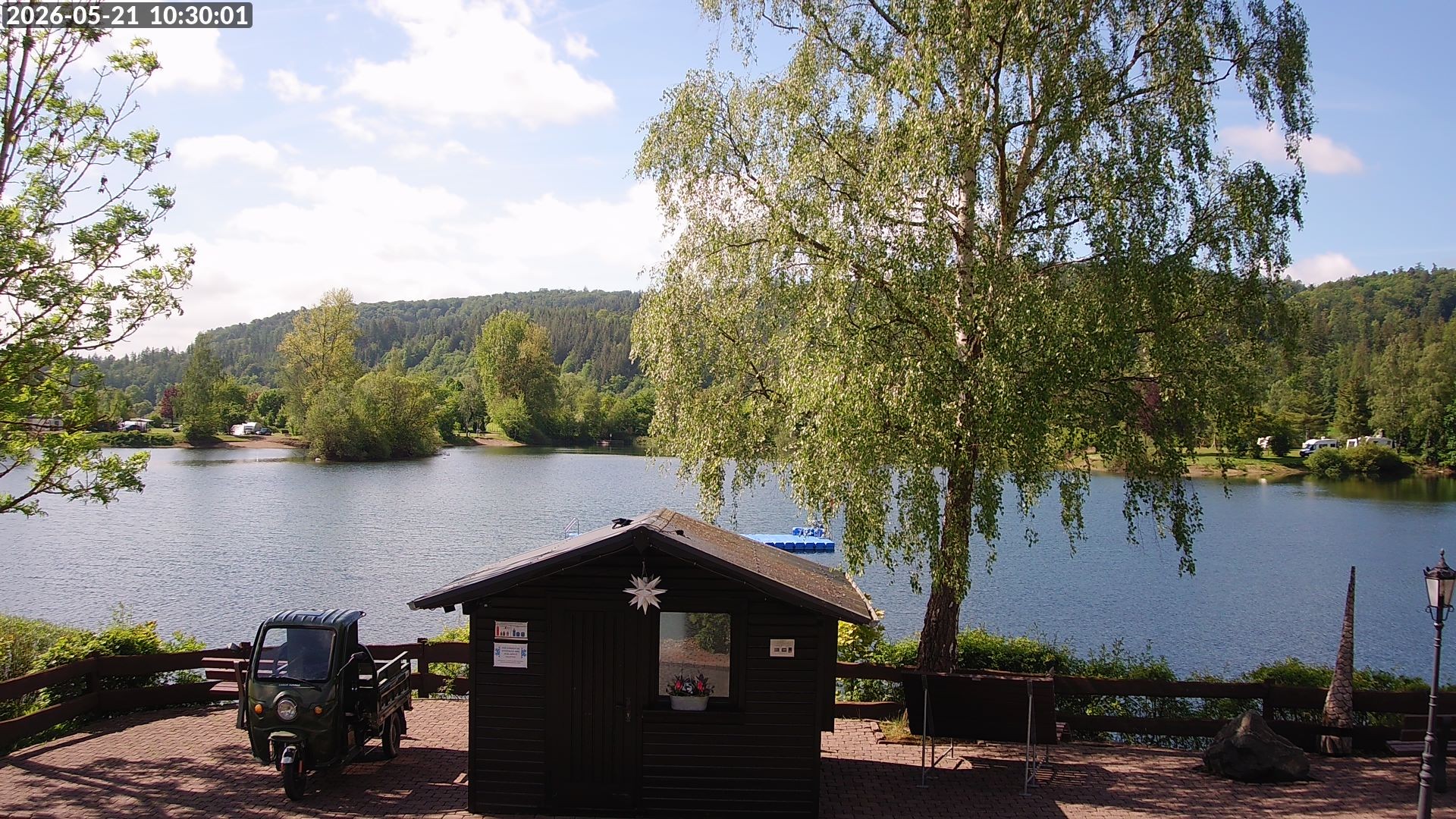 Archived image Webcam Lake Edersee: Camping Park Teichmann