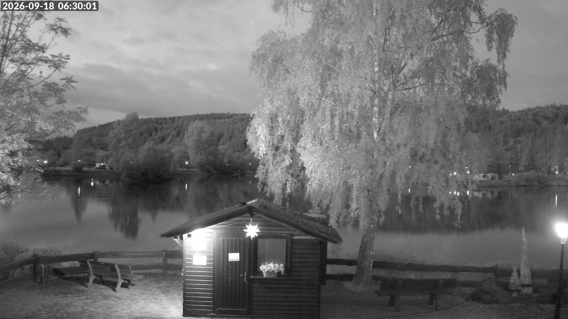 Archived image Webcam Lake Edersee: Camping Park Teichmann