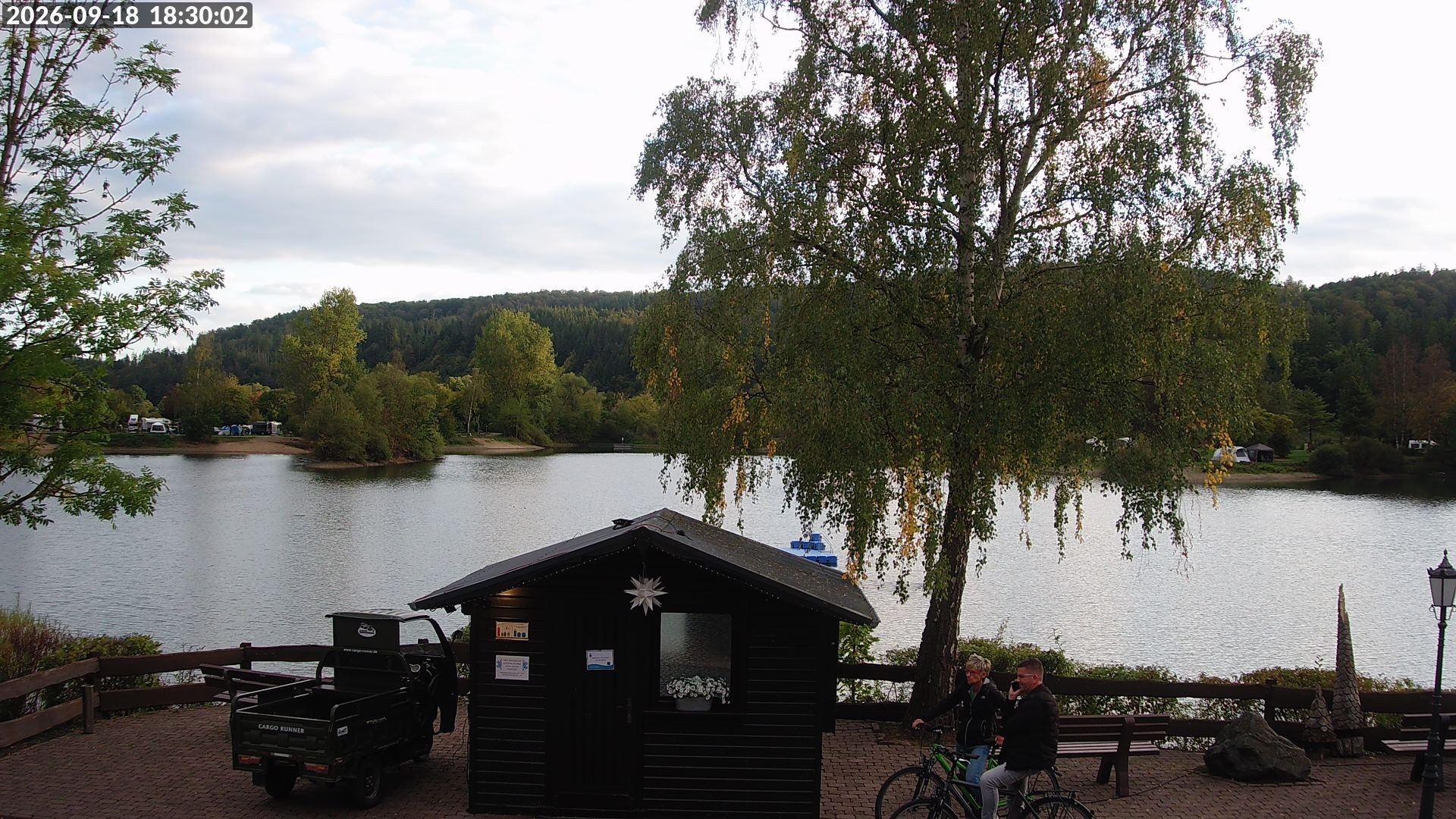 Archived image Webcam Lake Edersee: Camping Park Teichmann