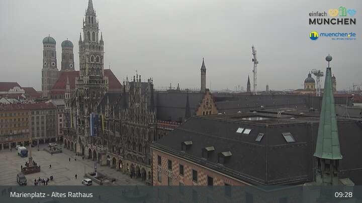 Archiv Foto Webcam Marienplatz München - Altes Rathaus