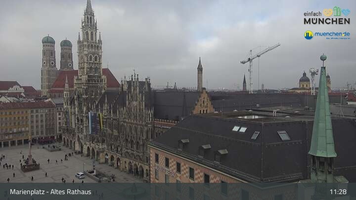 Archiv Foto Webcam Marienplatz München - Altes Rathaus