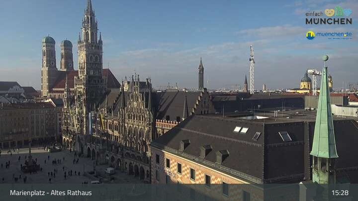 Archiv Foto Webcam Marienplatz München - Altes Rathaus