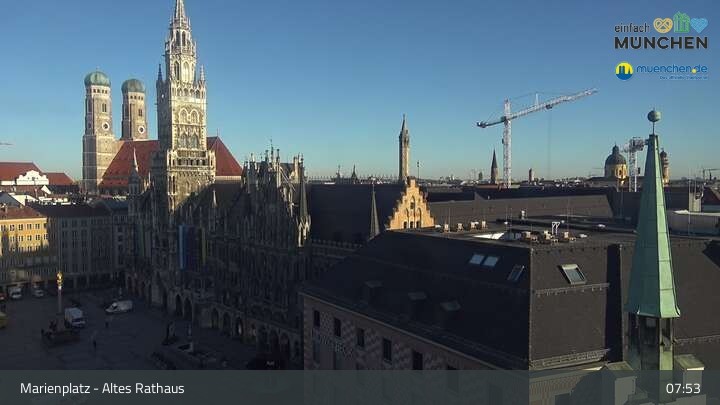 Archiv Foto Webcam Marienplatz München - Altes Rathaus