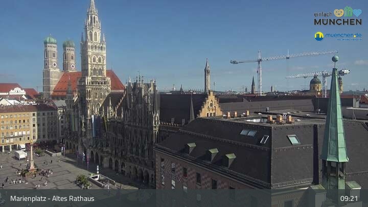 Archiv Foto Webcam Marienplatz München - Altes Rathaus
