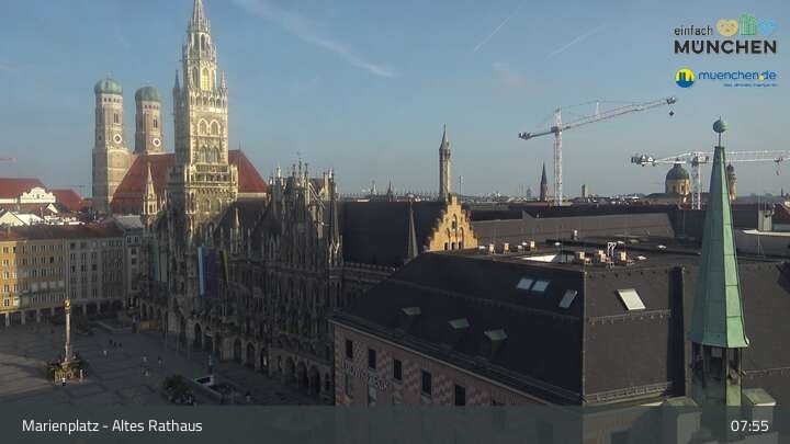 Archiv Foto Webcam Marienplatz München - Altes Rathaus
