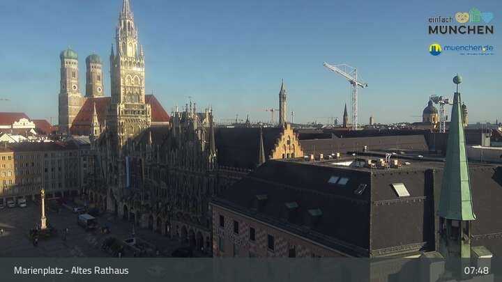 Archiv Foto Webcam Marienplatz München - Altes Rathaus