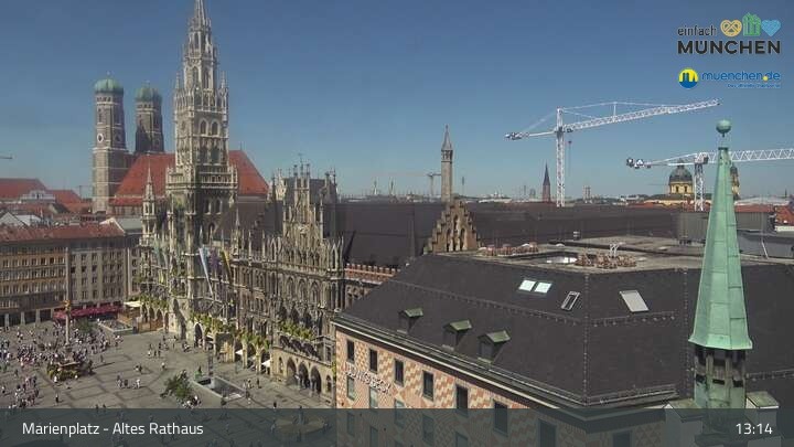 Archiv Foto Webcam Marienplatz München - Altes Rathaus