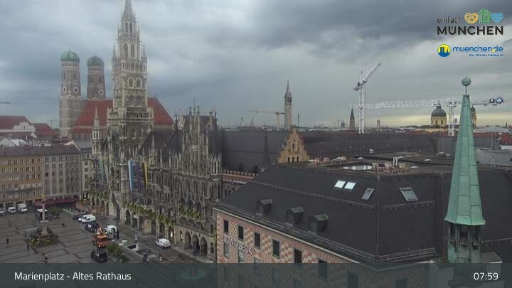 Archiv Foto Webcam Marienplatz München - Altes Rathaus