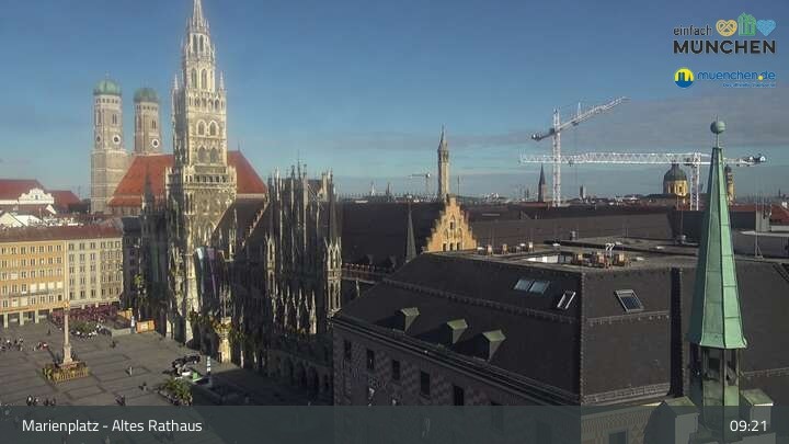 Archiv Foto Webcam Marienplatz München - Altes Rathaus