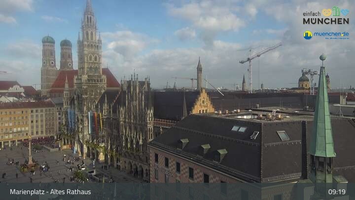 Archiv Foto Webcam Marienplatz München - Altes Rathaus
